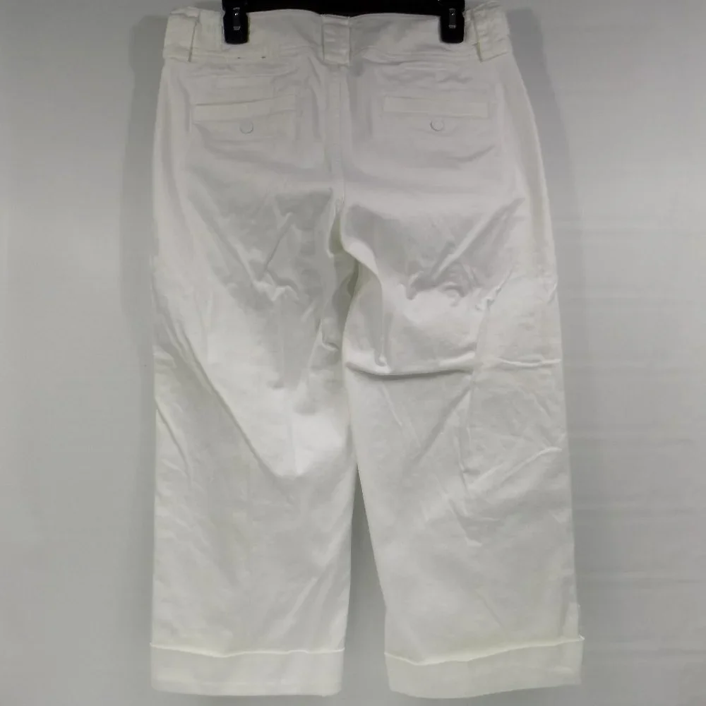 Gitano White Rolled Cuff Capri Size 12 CLEAN! - Picture 5 of 11